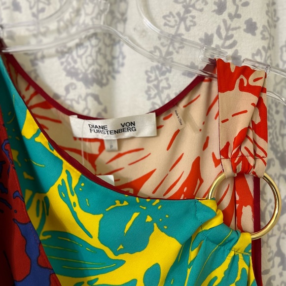 Diane Von Furstenberg Silk tropical summer top - Picture 6 of 7